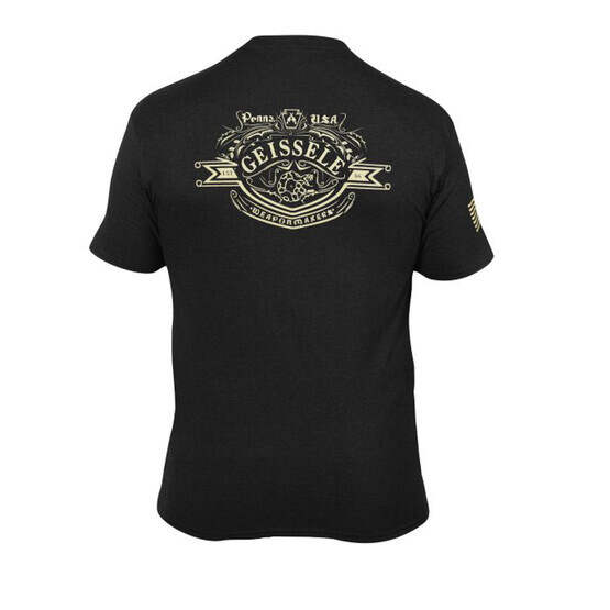 Geissele Automatics Vintage T-Shirt features a classic looking logo on the back